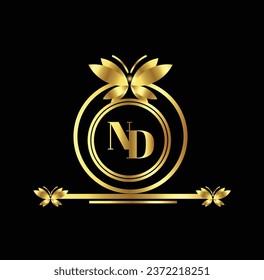 creative golden latter logo design