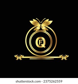 creative golden latter logo design