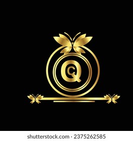 creative golden latter logo design