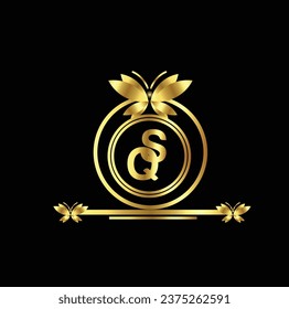diseño creativo de logotipo dorado