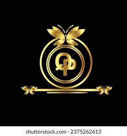 creative golden latter logo design