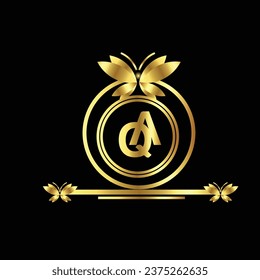 creative golden latter logo design