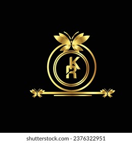 creative  golden latter logo design