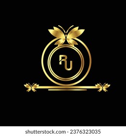creative  golden latter logo design