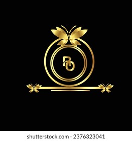 creative  golden latter logo design
