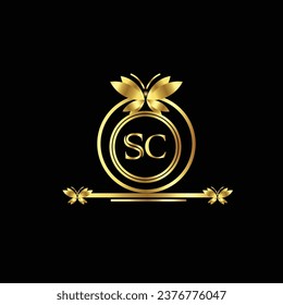 creative golden latter logo design  new 