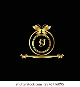 diseño creativo del logo de dorado 