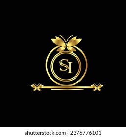 creative golden latter logo design  new 