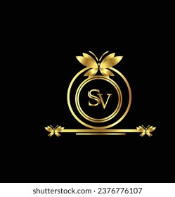 creative golden latter logo design  new 