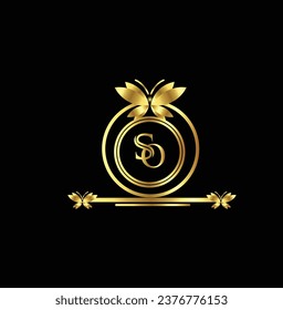 creative golden latter logo design  new 