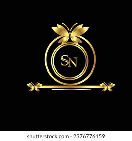 creative golden latter logo design  new 
