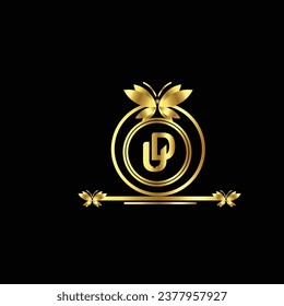 diseño creativo de logotipo dorado