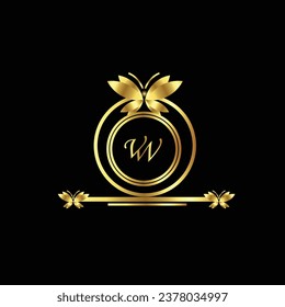 diseño creativo de logotipo dorado