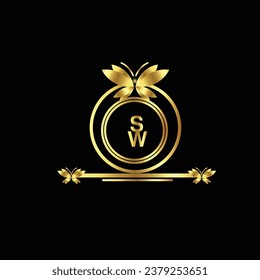 creative golden latter logo design 
WS logo, WS icon, WS letter, WS vector, technology, business, art, symbol, 
