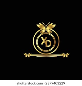 diseño creativo de logotipo dorado
