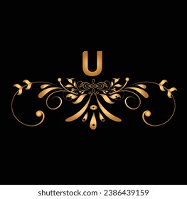 diseño creativo de logotipo dorado 