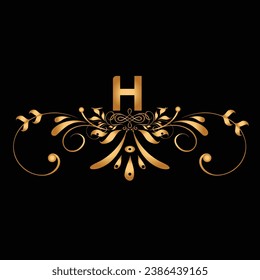 creative golden latter logo design 