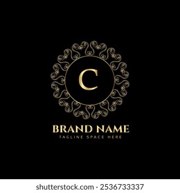 kreatives goldenes Logo-Design mit goldener Farbe