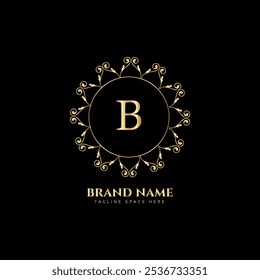 Diseño de logotipo dorado creativo con color dorado