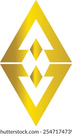 Creative Golden Logo Using Hexagon Vector Illustration