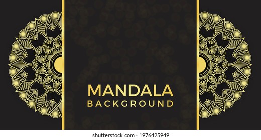 Creative Golden Luxury Mandala Background Template