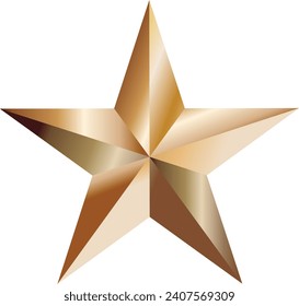 creative golden star vector art.