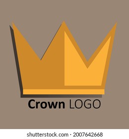 Creative Golden Yellow Crown logo with Shadows for Commercial and Personal  Usage | Yellow Black Golden