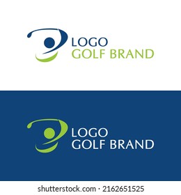 Creative golf design and map marker. logo and business card. Premium Vectors sport professional logo brand