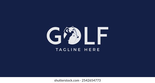 Creative golf logo vector template. Golf logo, golf player, golf Tournament logo.