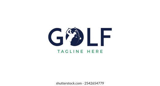 Creative golf logo vector template. Golf logo, golf player, golf Tournament logo.