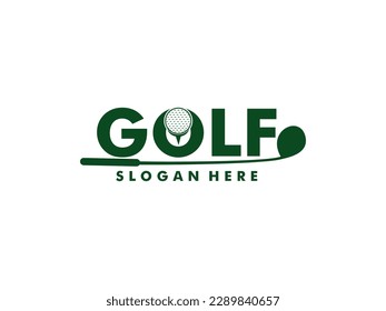 Creative Golf Sport Logo, Modern professional golf template logo design