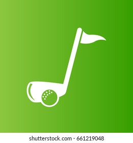 creative golf stick with golf ball , golf stick and golf flag all in one. designed in vector format.