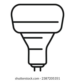 vector de contorno de icono de luz de calidad creativa. Buena residencia. Radiante de recepción