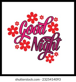 Creative good night design template "Good night template design"