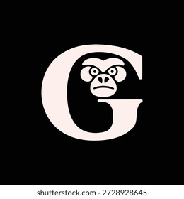 Creative Gorilla Lettermark Logo: Ilustração vetorial moderna para projetos de branding e design