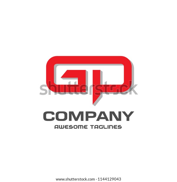 Creative Gp Letter Logo Design Vector Stock Vector Royalty Free 