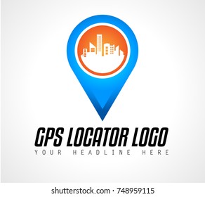 Localizador de ciudades GPS creativo Diseño de logotipos para la identidad de marca, perfil de empresa o logotipos corporativos con un estilo elegante y moderno.