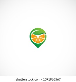 Creative gps form lemon market location vector designs