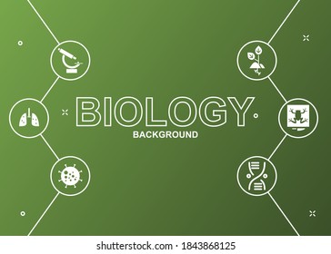 Creative gradient background with biology theme