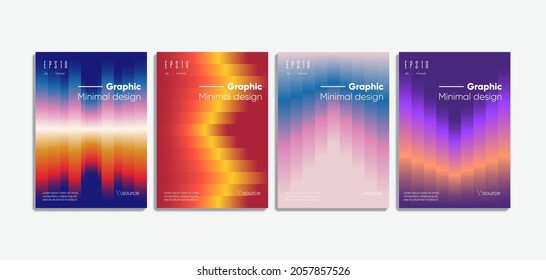 Creative gradient brochure templates. Vector minimal design.