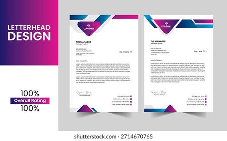 Corporate Letterhead-Design mit kreativem Farbverlauf für das Branding