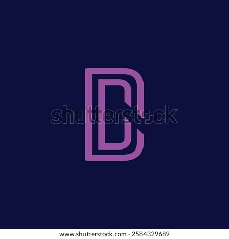 Creative Gradient D Letter Vector Colourful Logo, Minimal D Alphabet Logo Sign Letter, D Letter Typography Sign and Symbol