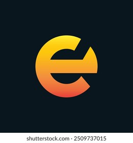 Creative Gradient E Letter Vector Colourful Logo, Minimal E Alphabet Logo Sign Letter, E Letter Typography Sign and Symbol