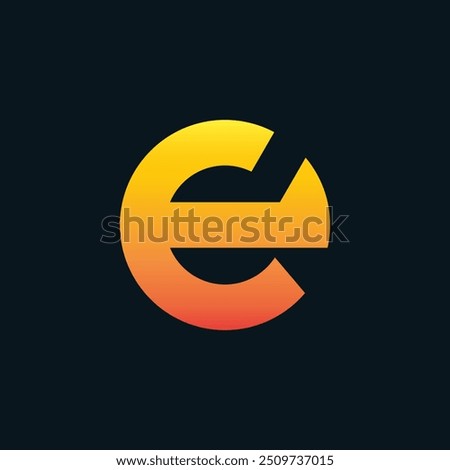 Creative Gradient E Letter Vector Colourful Logo, Minimal E Alphabet Logo Sign Letter, E Letter Typography Sign and Symbol