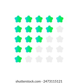 creative gradient five stars rating icons