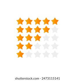 creative gradient five stars rating icons