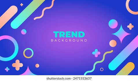 Creative gradient geometric trend background