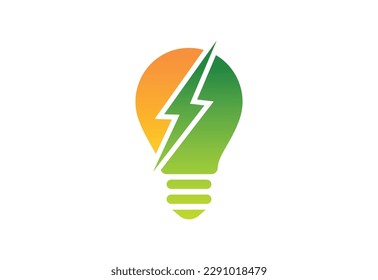 Design des Creative Gradient Light Bulb-Logos, Vektordesign-Konzept
