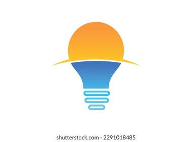 Creative Gradient Light Bulb logo design, Vector design concept

