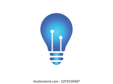 Creative Gradient Light Bulb logo design, Vector design concept
